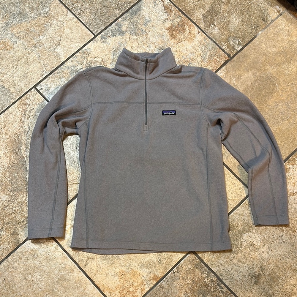 Unisex Patagonia Gray Half-Zip Fleece Pullover Adult Medium